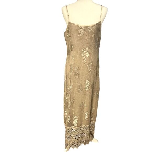 Sue Wong Vintage Champagne Lace Maxi Dress - Picture 3 of 16